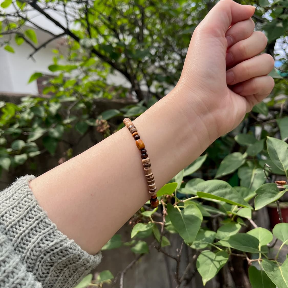 빈티지 우드 믹스 비즈 팔찌  상품이미지1