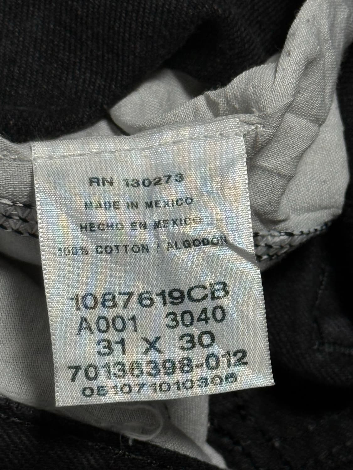 랭글러 서브브랜드 러슬러블랙진Rustler black jeans흑청데님 상품이미지7