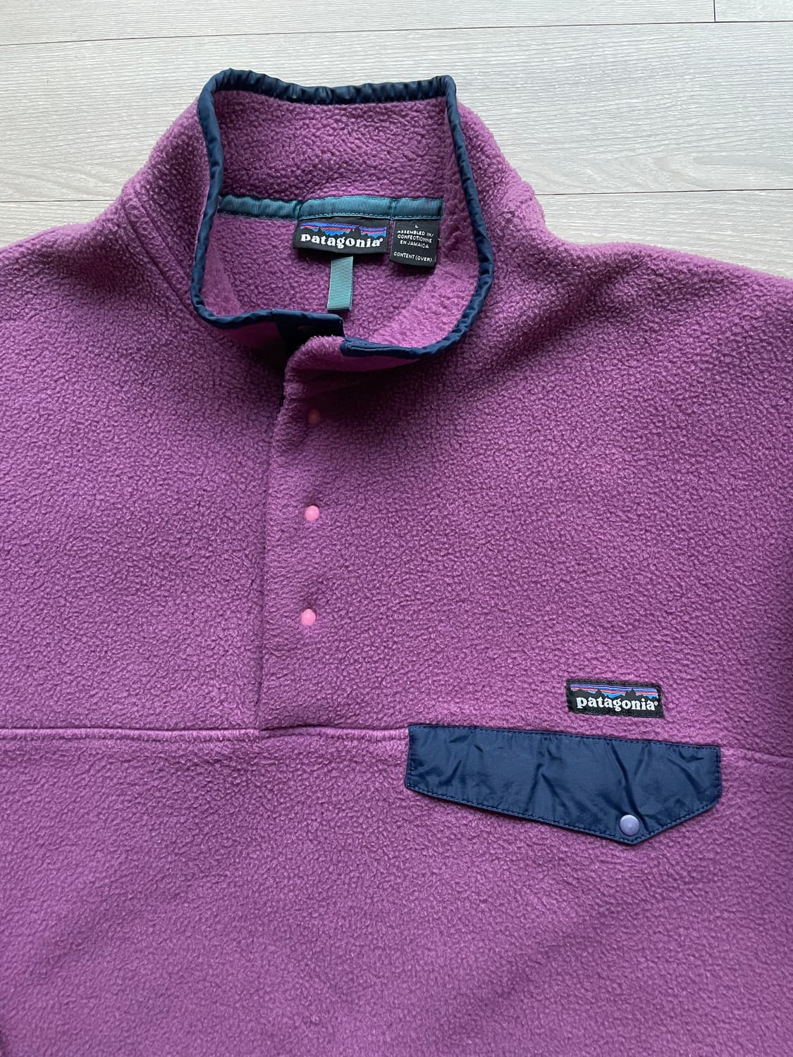 90s 파타고니아 신칠라 스노우리스 퍼플 블루 눈없산 빈티지 상품이미지4
