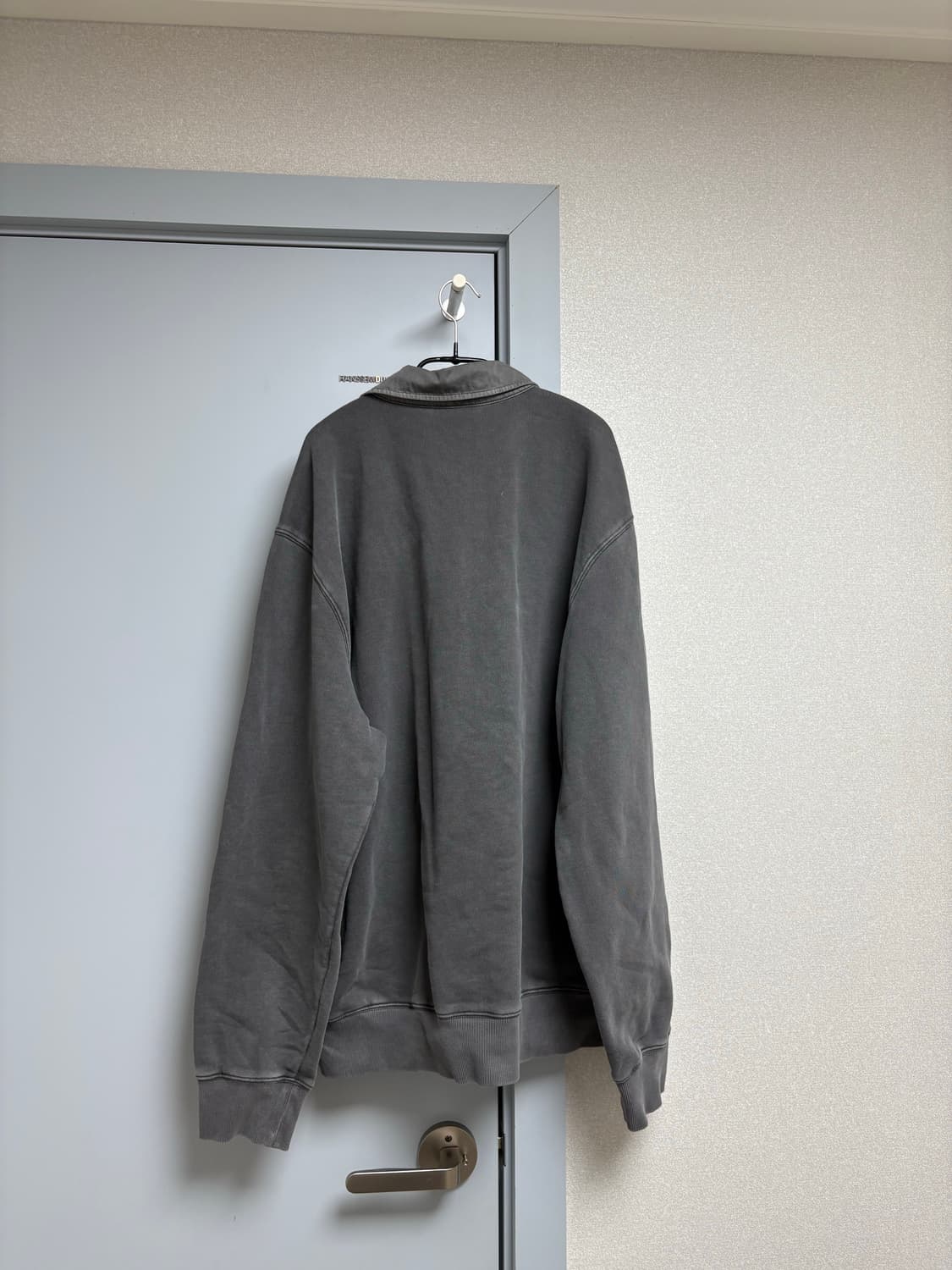 칼하트 WIP 폴로 스웨트셔츠 M 회색 상품이미지5