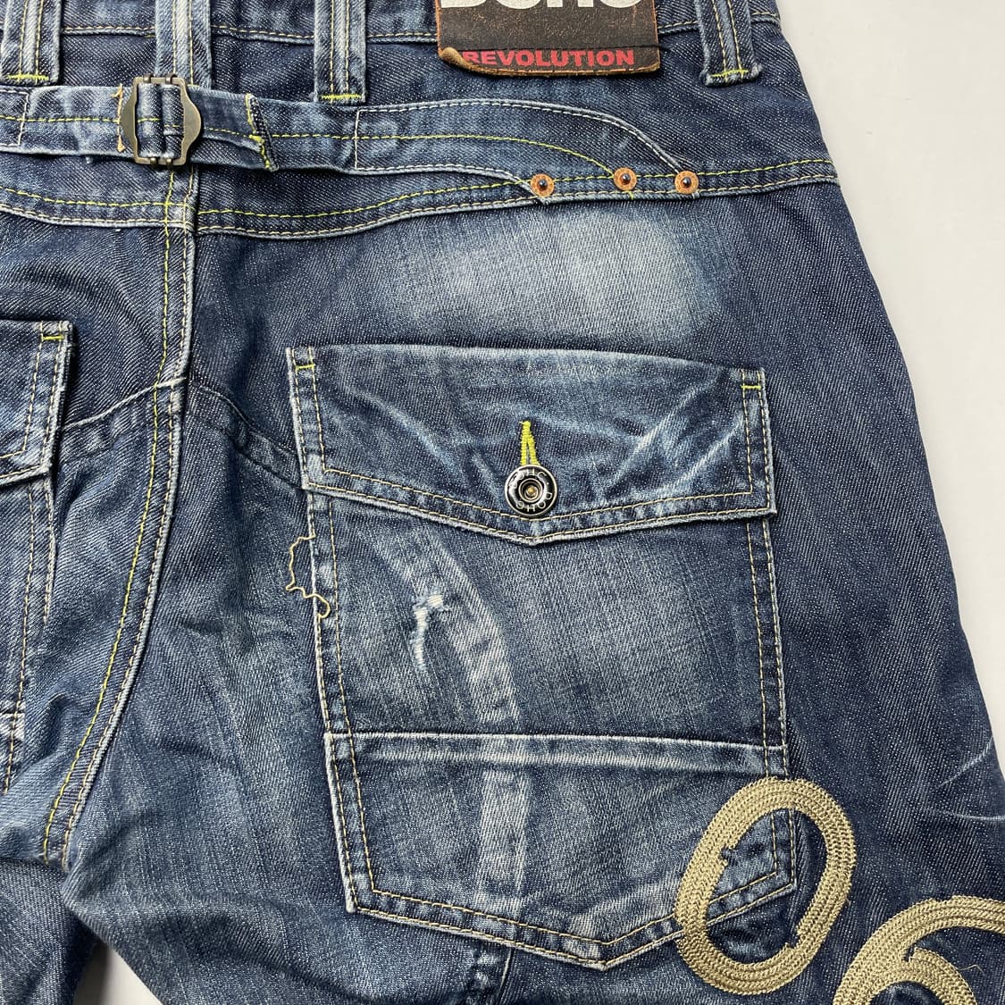 [중고] DOHC 워싱 데님 청바지 남성 캐주얼 팬츠 상품이미지4