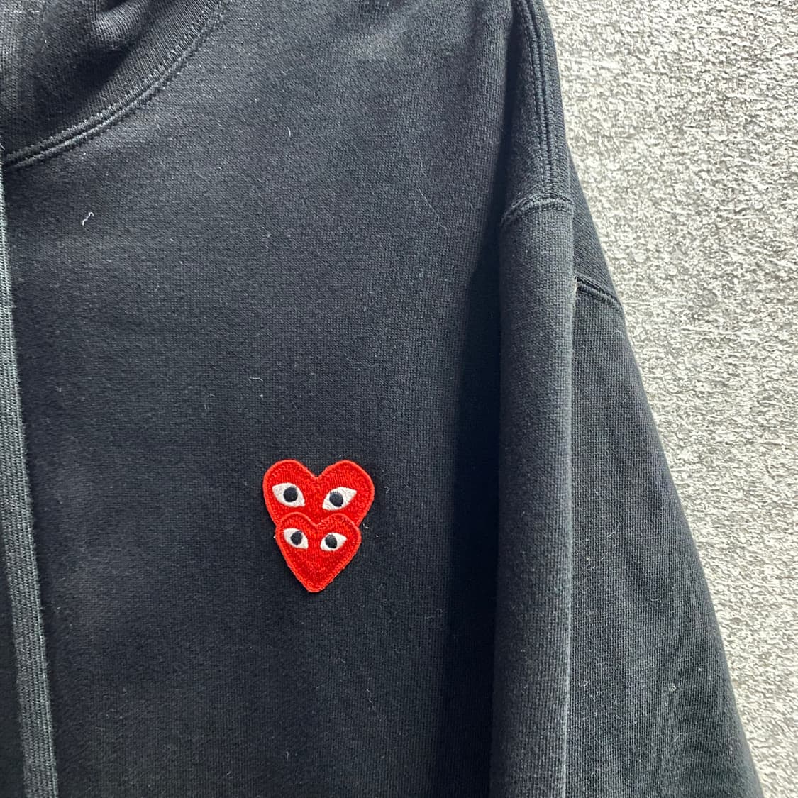 꼼데가르송 더블와펜 블랙 후드 집업 B3735 상품이미지3