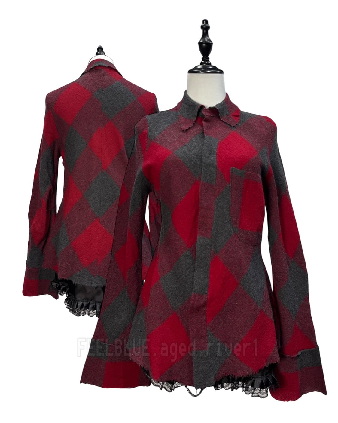 Grunge Tartan Red Shirt 상품이미지5