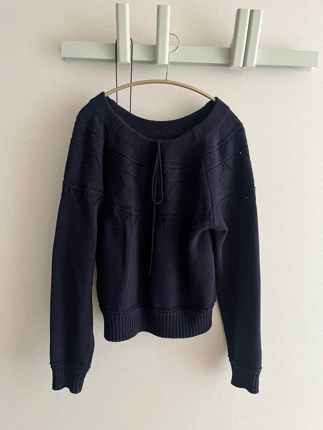 SOOTHE RAGLAN SCACY 3WAY KNIT_NAVY 상품이미지5