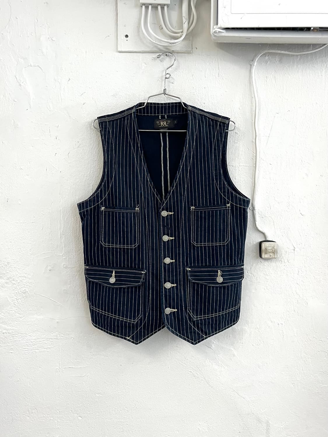 RRL 더블알엘 스트라이프 데님 베스트 상품이미지2