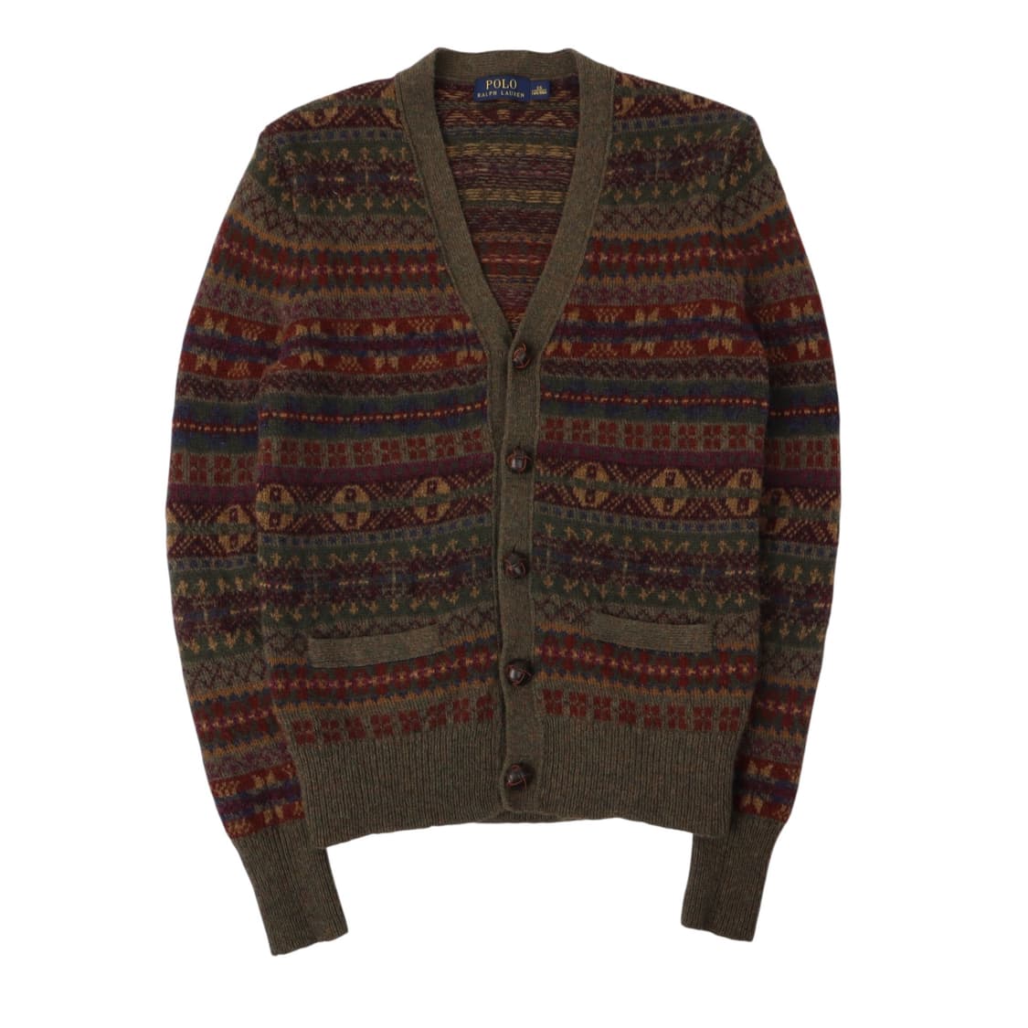 폴로 랄프로렌 카키 페어아일 울 가디건 상품이미지1