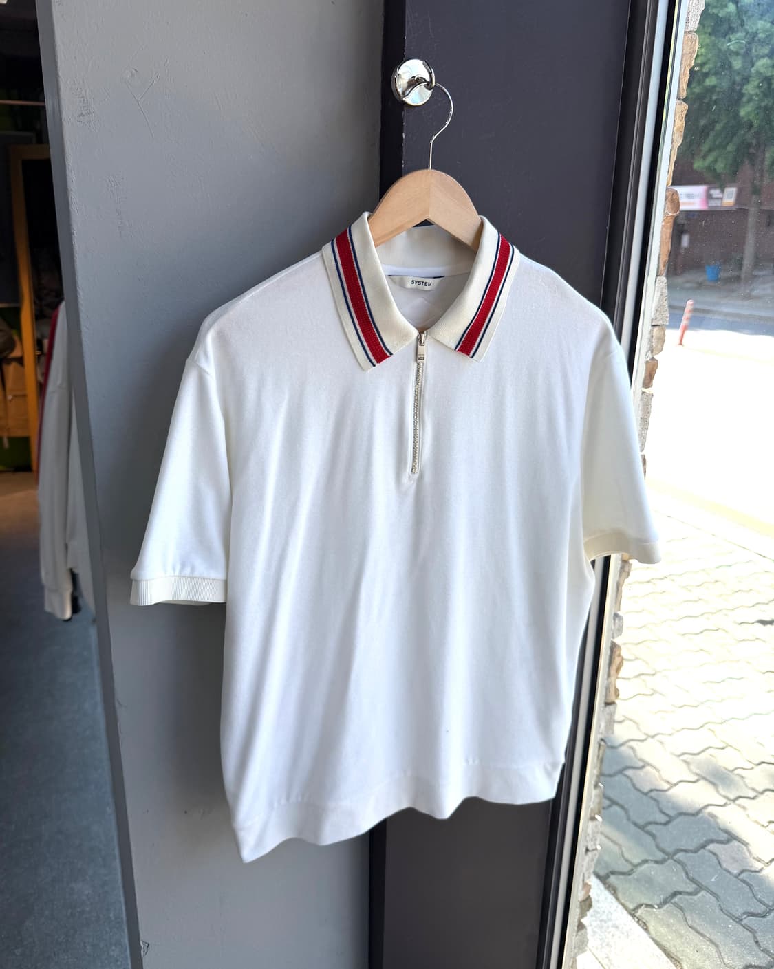 100/ 시스템옴므 22FW 테리 플리스 하프집업 상품이미지2