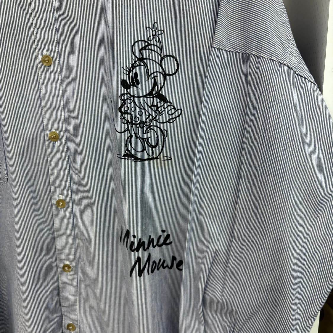 (L) 디즈니 미키마우스 스트라이프 셔츠  상품이미지4