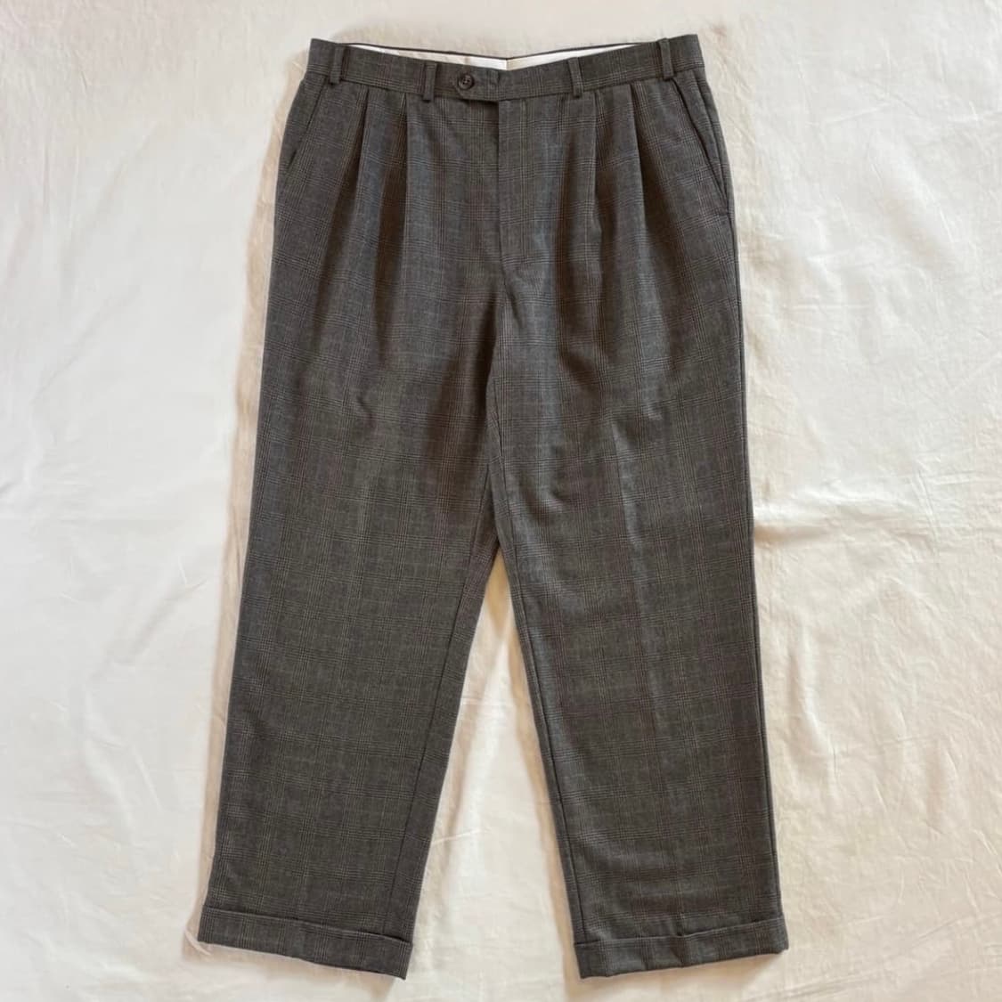 (34) 80s Lauren Ralph Lauren 글렌체크 투턱 팬츠 상품이미지1
