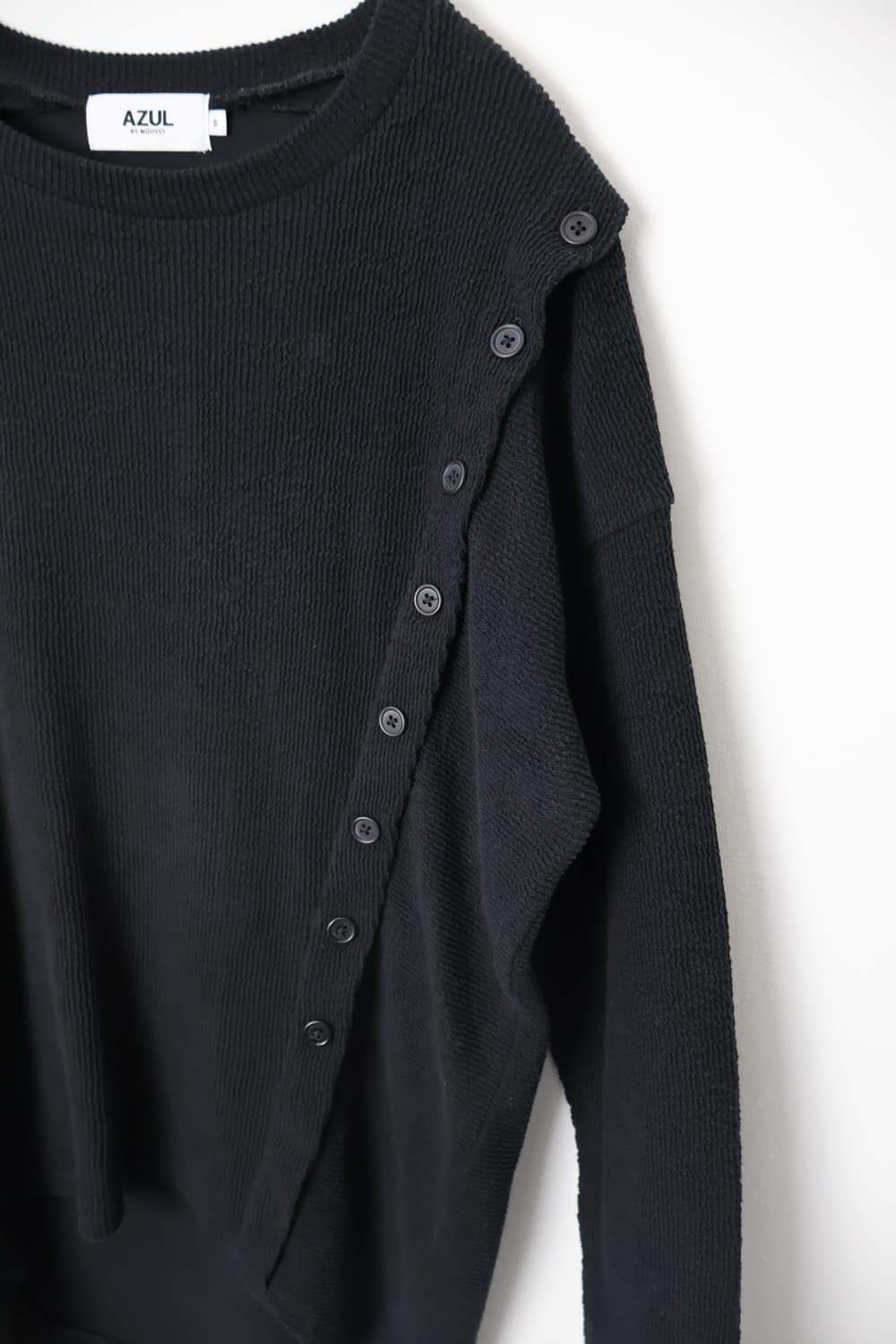 AZUL by moussy Black Side Button Knit 상품이미지3