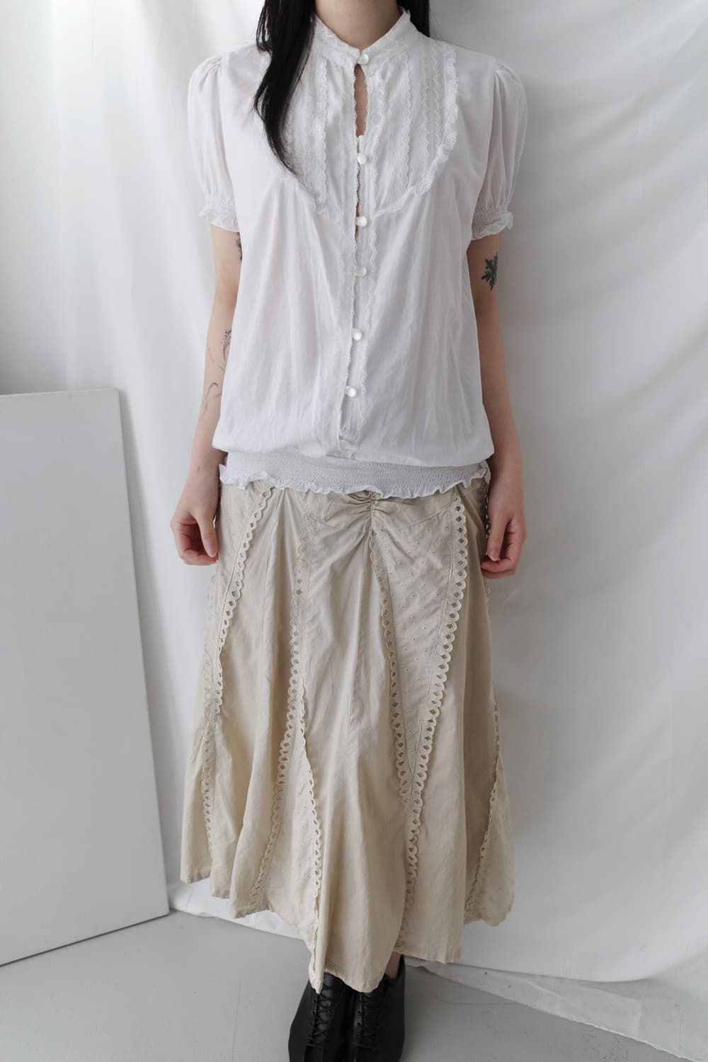 lace half blouse 상품이미지5