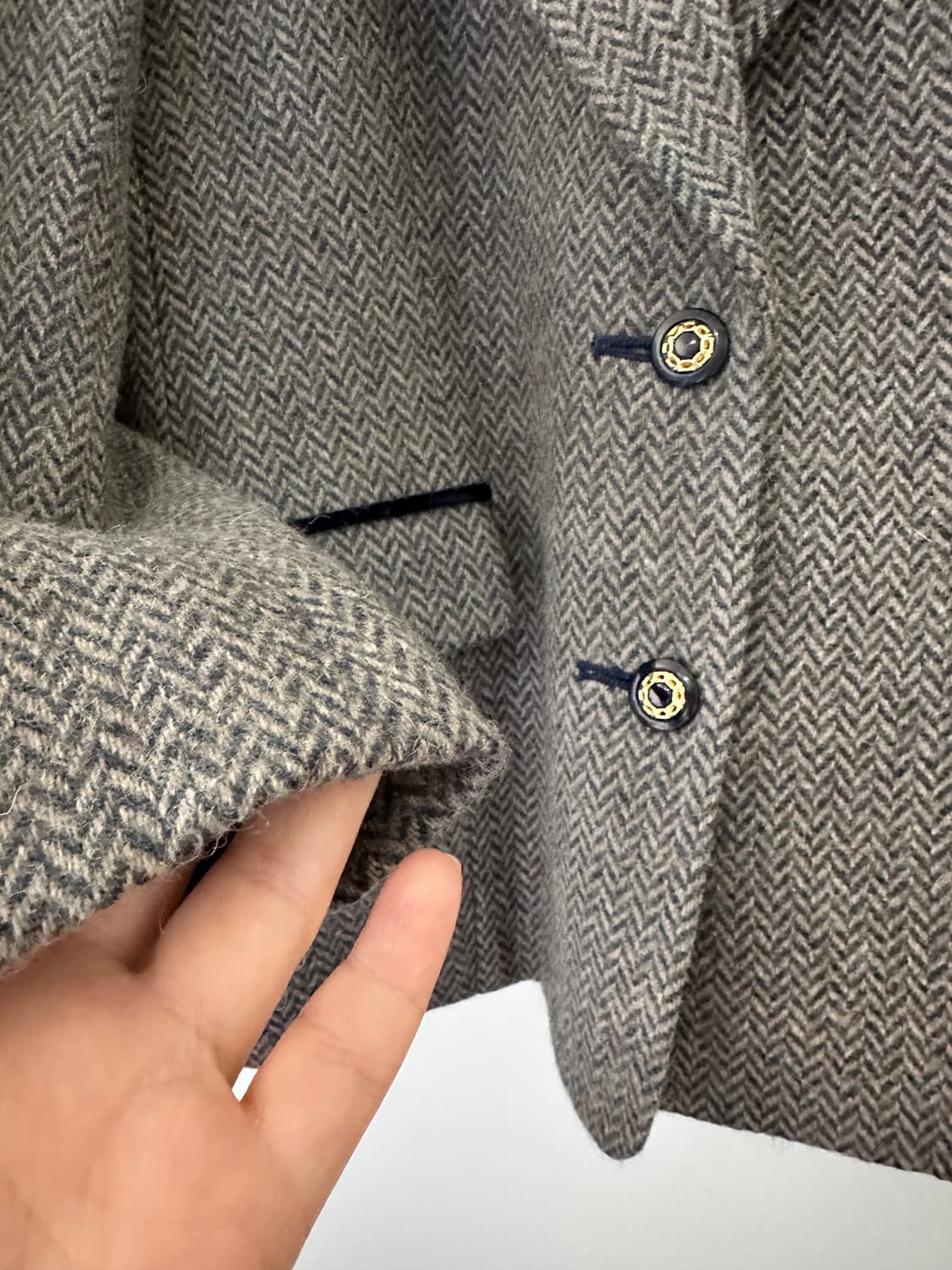 헤링본 울 자켓(일본 빈티지) 상품이미지5