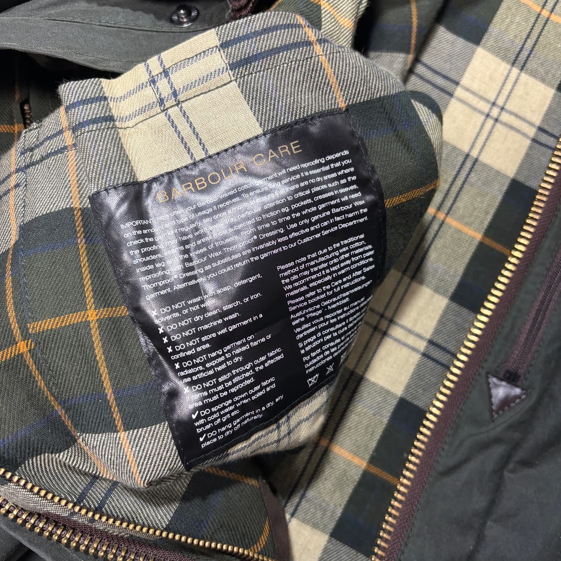 바버 보더 왁스 자켓 세이지 (38) 상품이미지6