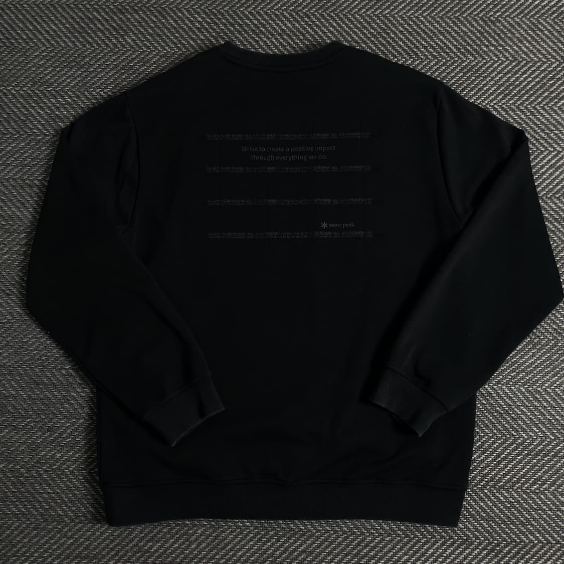 스노우피크 미니멀 박시핏 맨투맨 블랙o 3546 상품이미지1