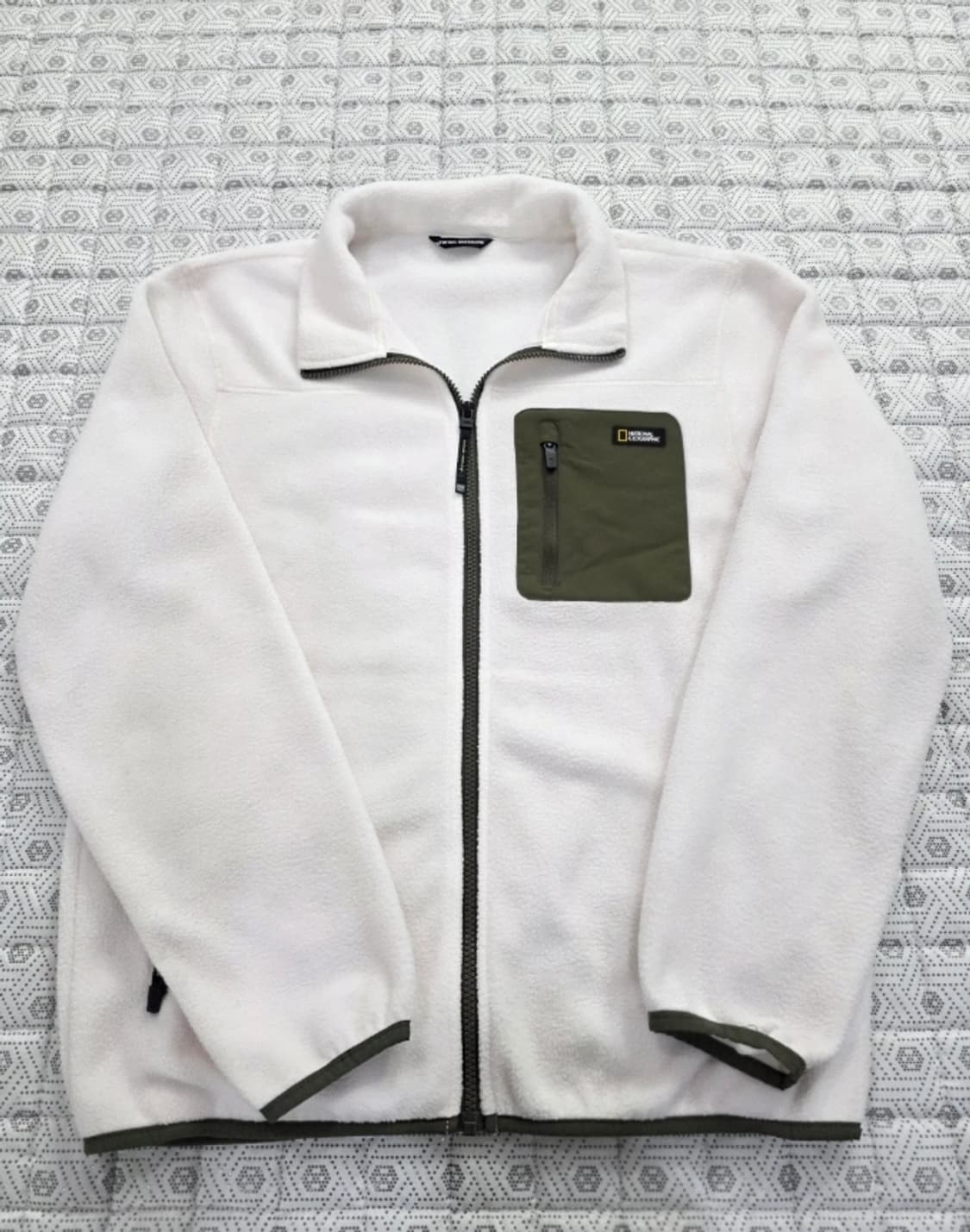 내셔널지오그래픽 흰색 플리스 후리스 100 상품이미지2