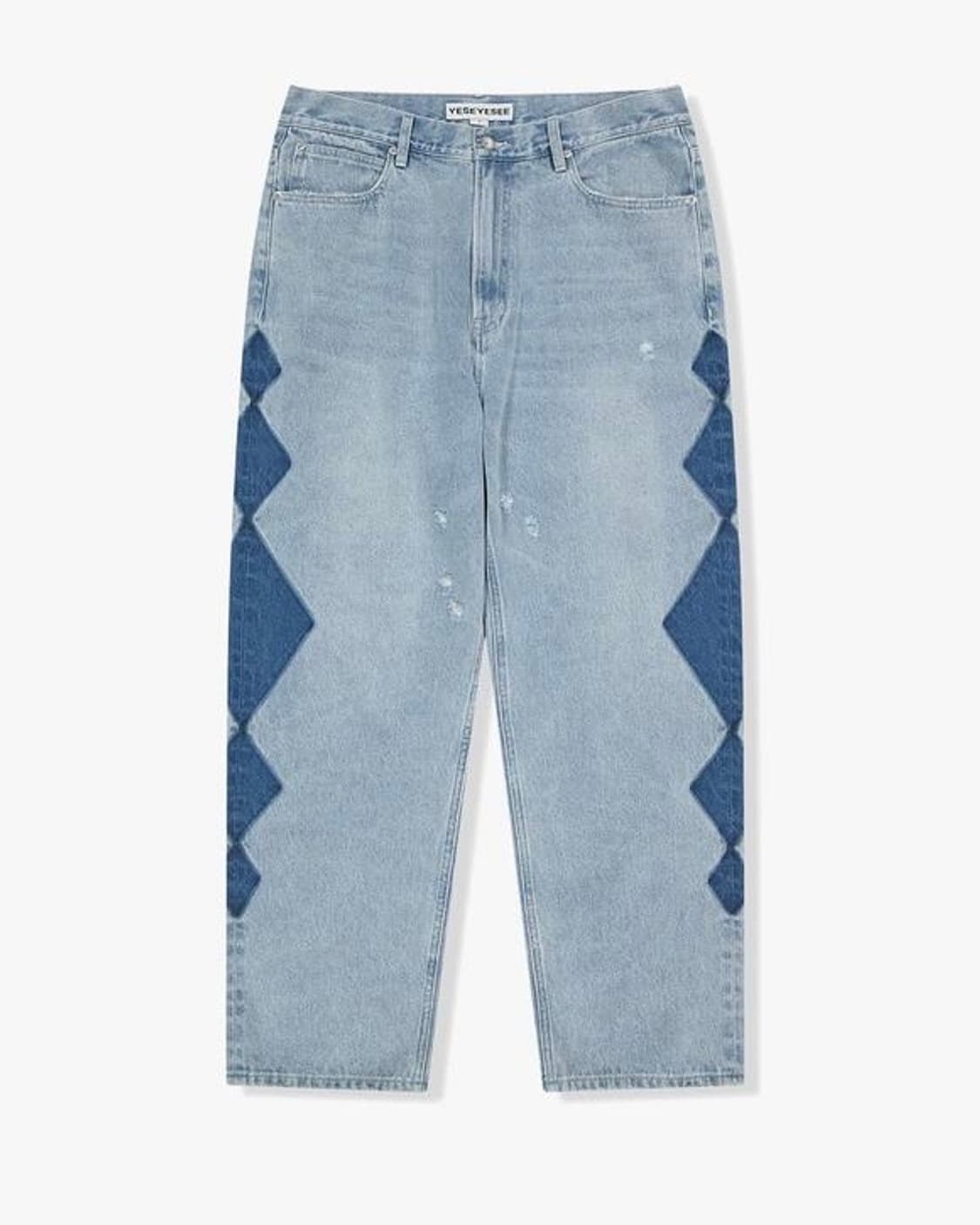 YESEYESEE 예스아이씨 연청 데님 마름모 워시드 L 100 35 상품이미지3
