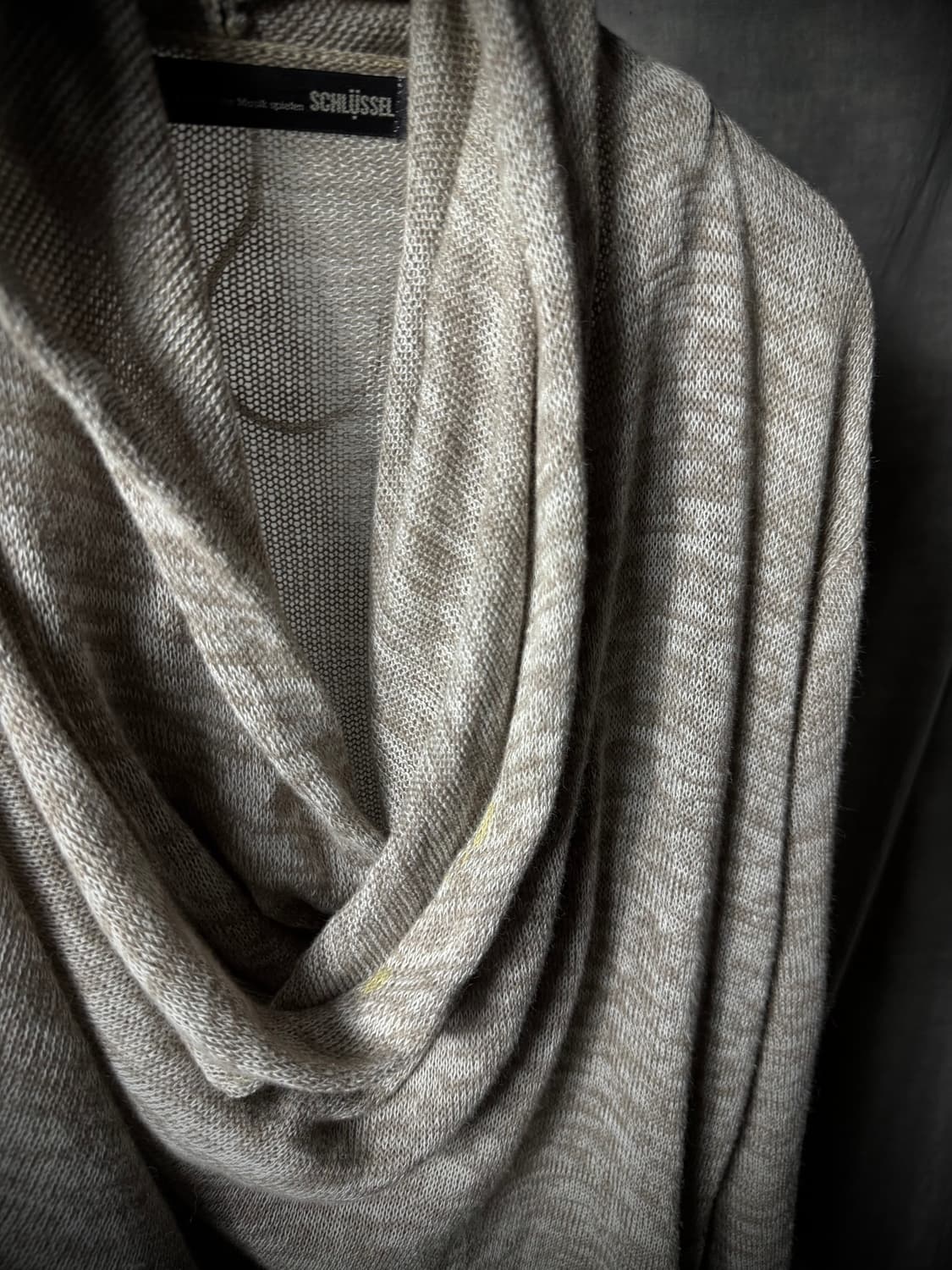 SCHLÜSSEL Linen Blend Drape Cardigan   상품이미지5