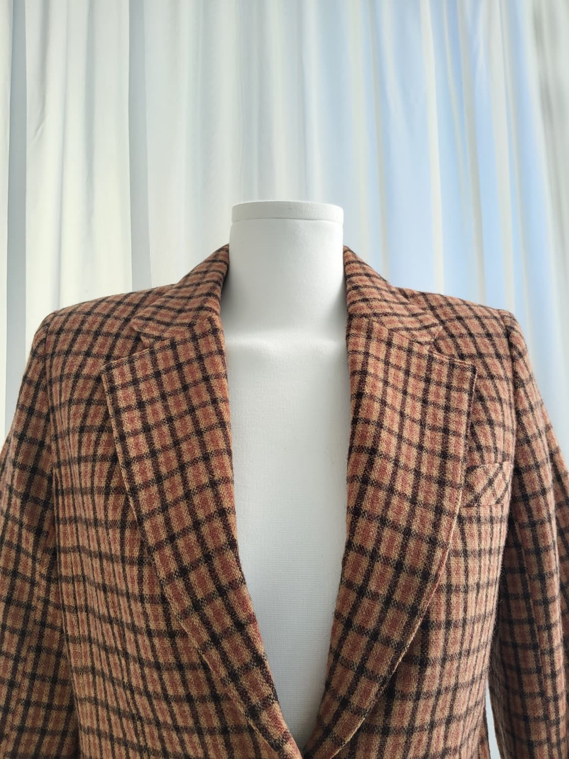 빈티지 체크 자켓 상품이미지4