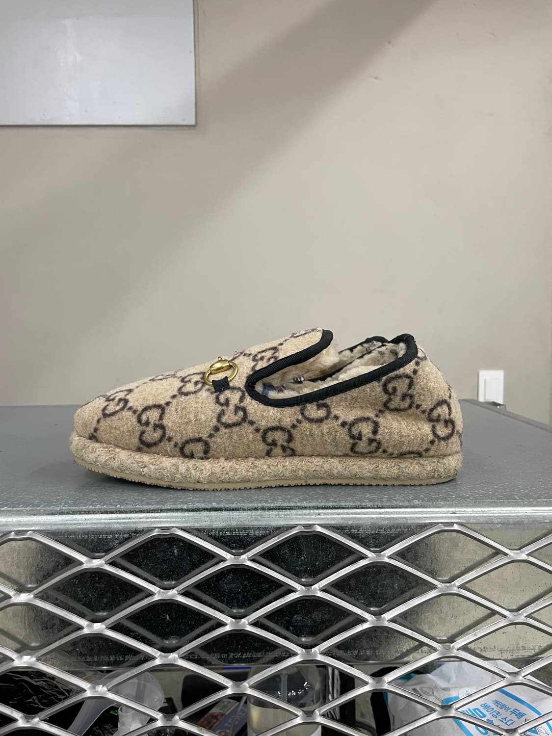 구찌 베이지색 GG 울 홀스빗 로퍼 EU39 상품이미지1