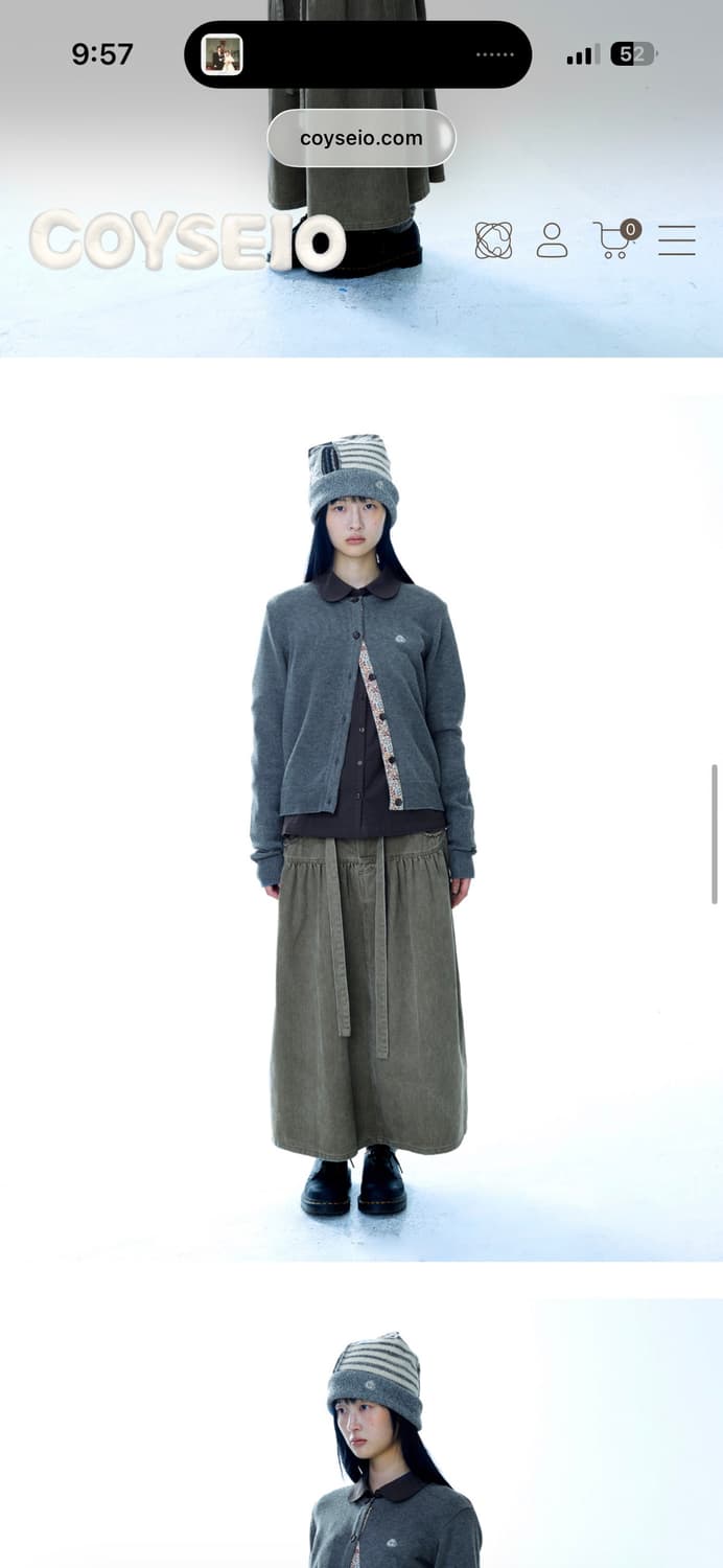 코이세이오 flower placket cardigan 가디건 상품이미지1