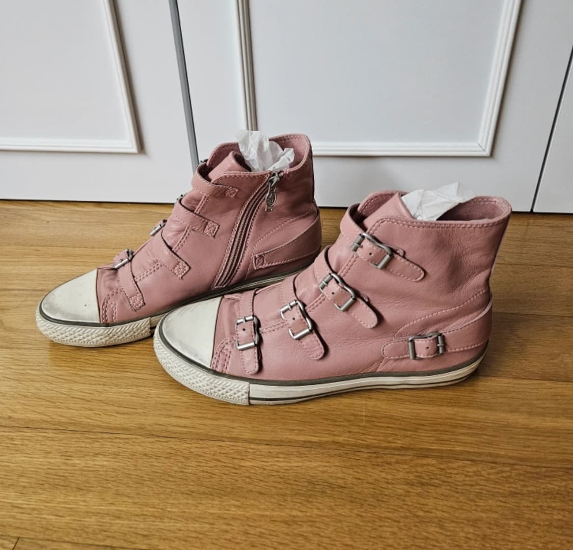 Ash 아쉬 핑크 가죽 하이탑 스니커즈 40 상품이미지4