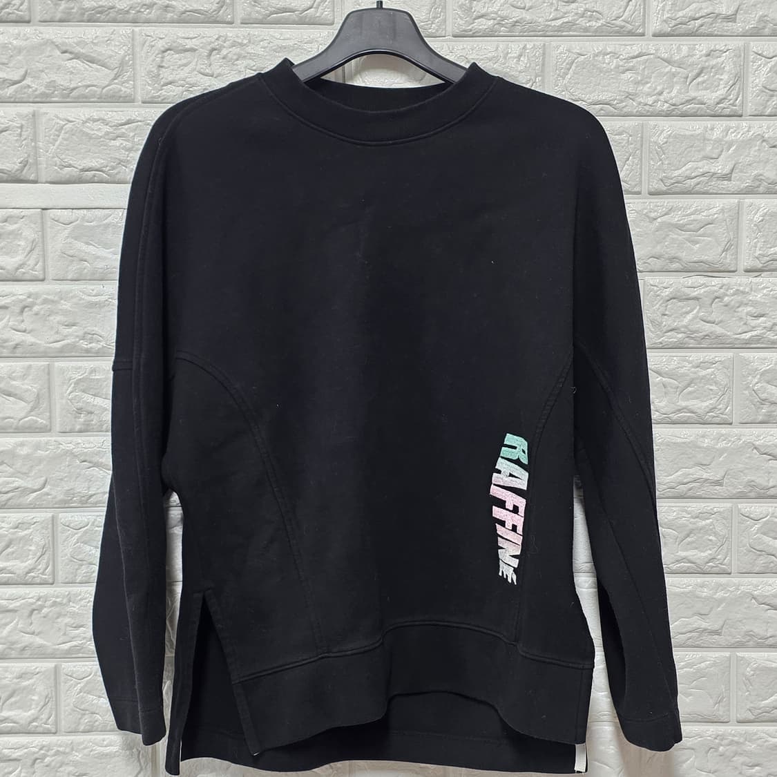 택포) XL 19s 한섬 시스템 검정색 맨투맨  상품이미지1