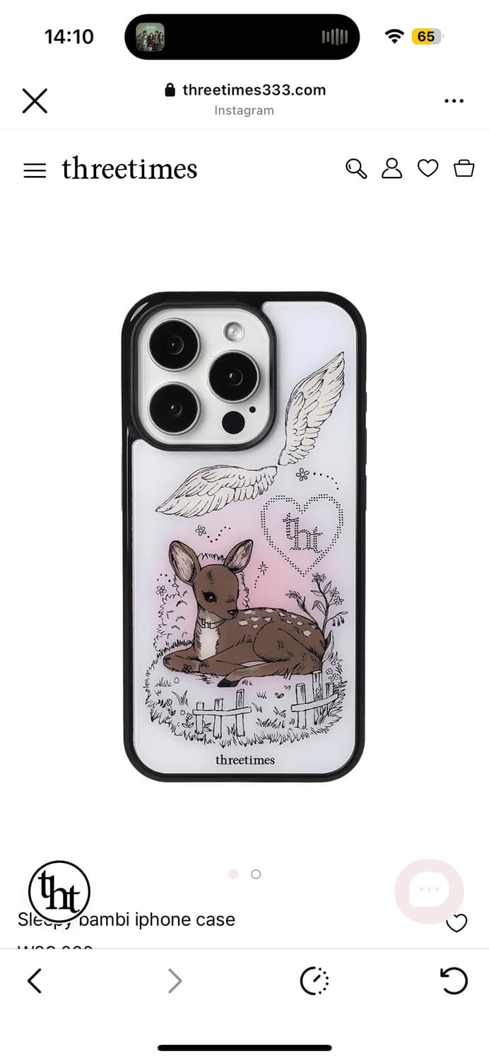 쓰리타임즈 밤비 케이스 sleepy bambi iphone case 상품이미지1