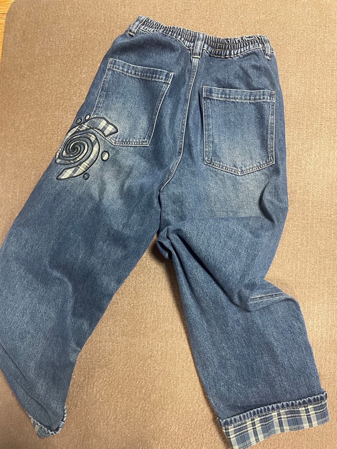 어반스터프 언커버 체크 데님 팬츠 상품이미지3