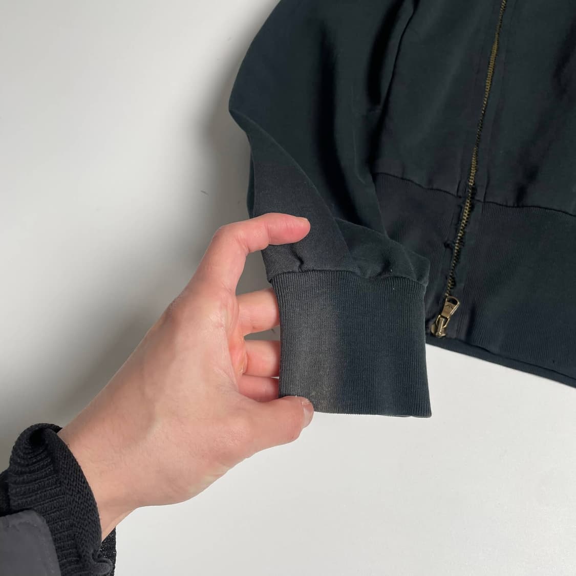 Emporio armani 코튼 져지 레터링 집업 자켓 상품이미지10