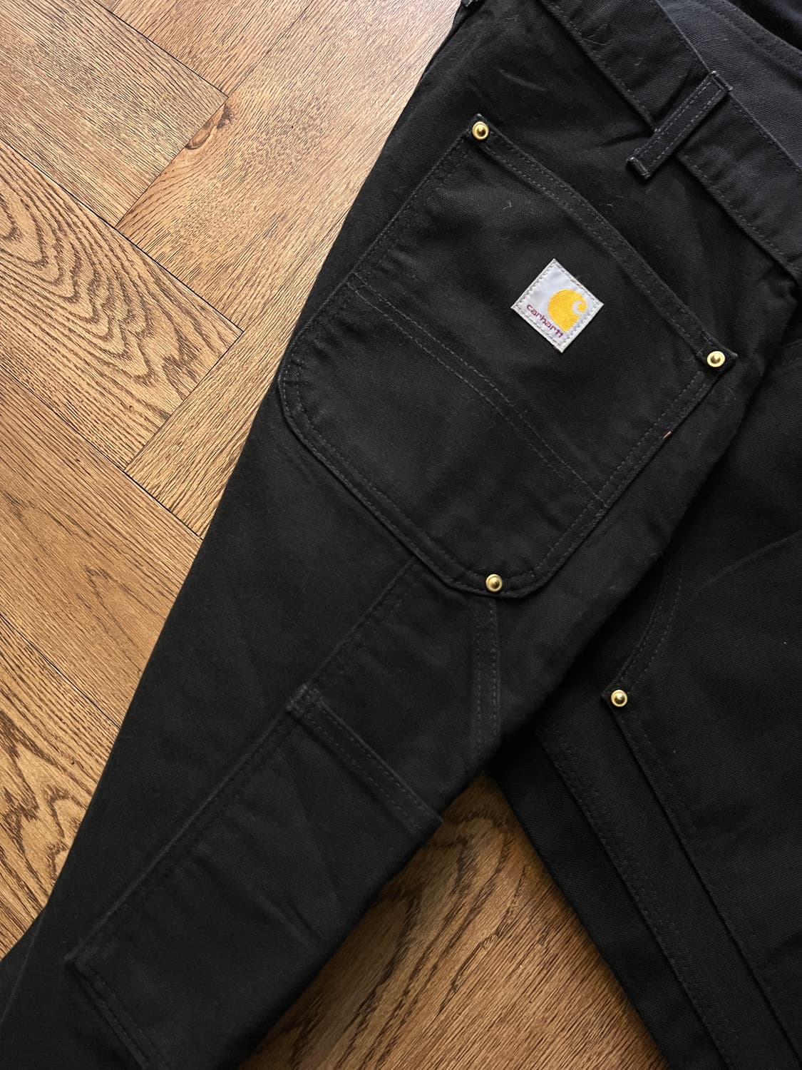 [36]칼하트 Made in USA 블랙 더블니 워크 팬츠 상품이미지7