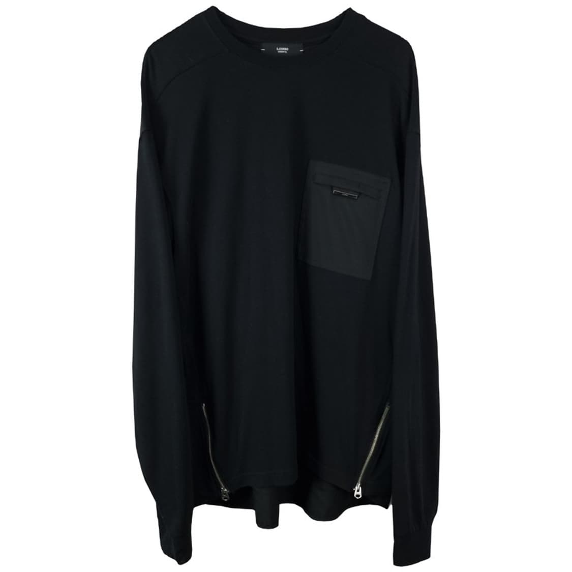 [일꼬르소] 22 S/S 오버사이즈 롱슬리브 긴팔티 블랙 M19913 상품이미지2