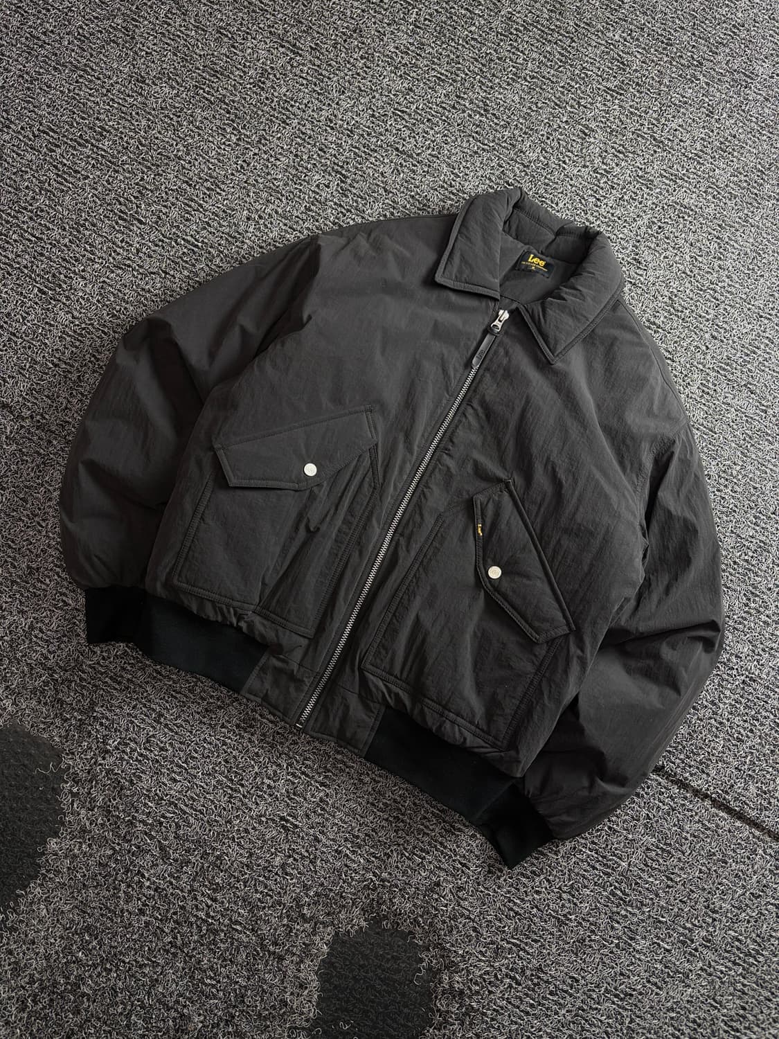 리 오버핏 카라 블루종 크롭 점퍼 3792 상품이미지1