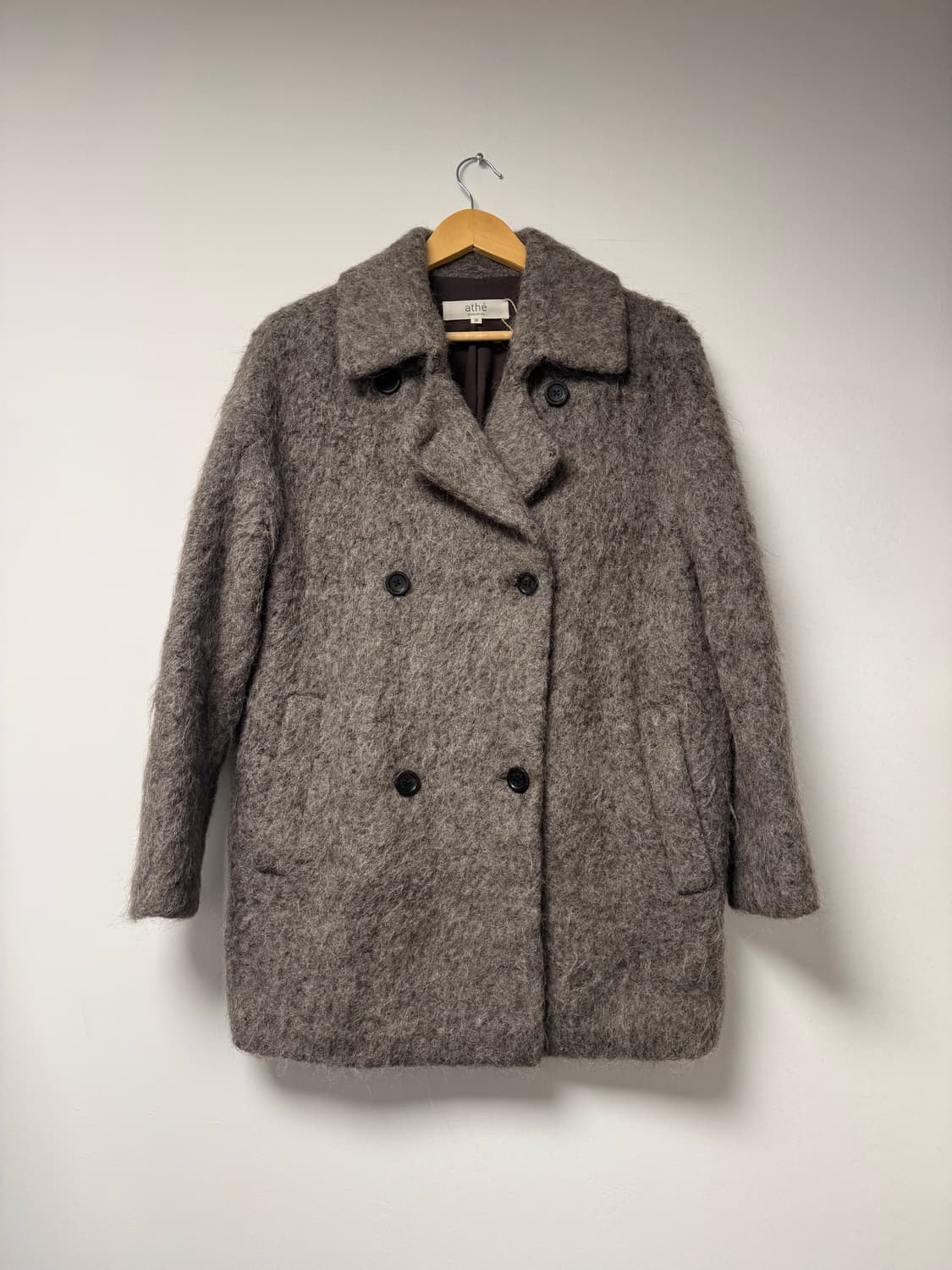 아떼바네사브루노 알파카 모헤어 오버핏 부클 더블 반코트 36 상품이미지2