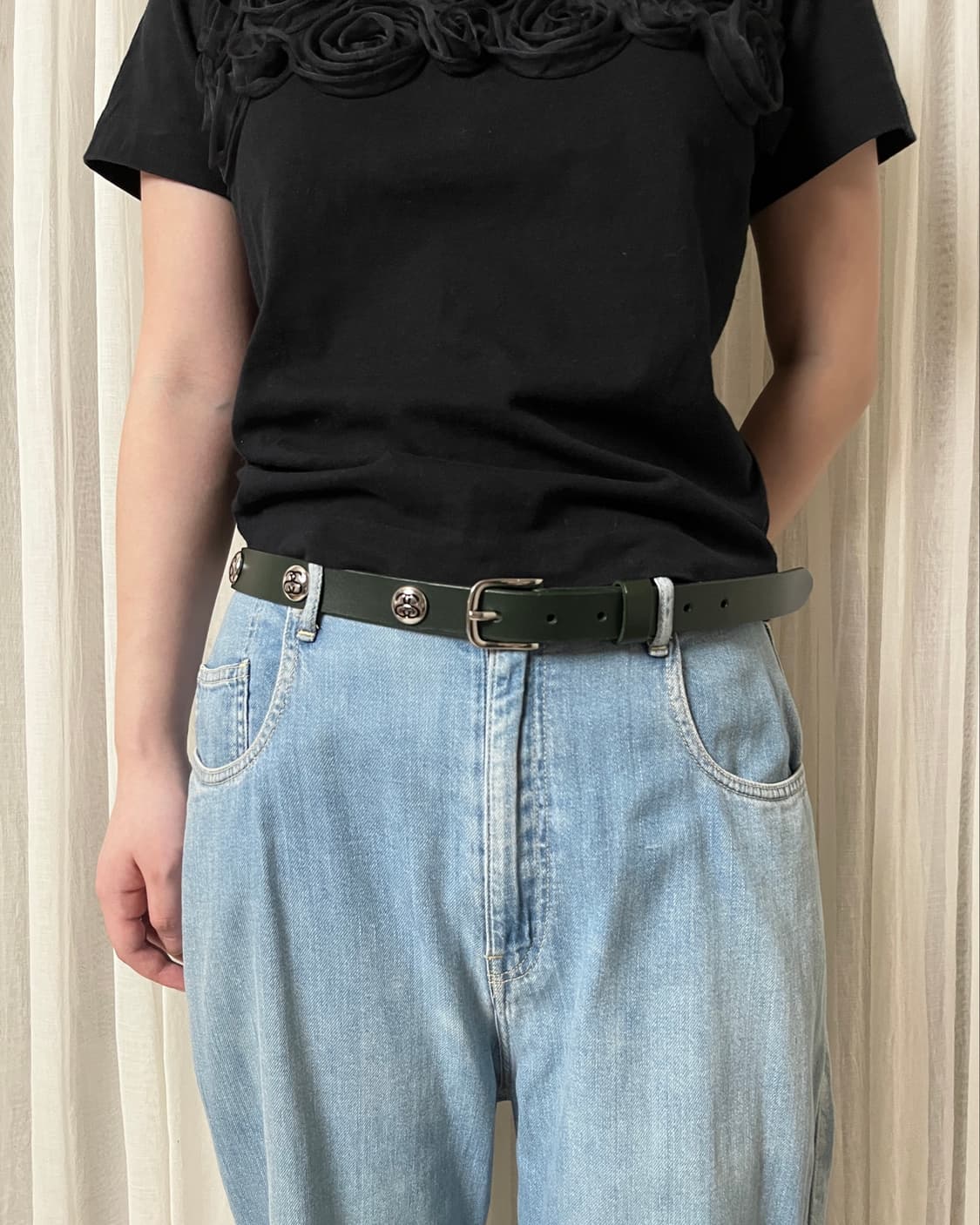 스투시 ss 링크 스터드 벨트 L/XL 그린 stussy belt 상품이미지6