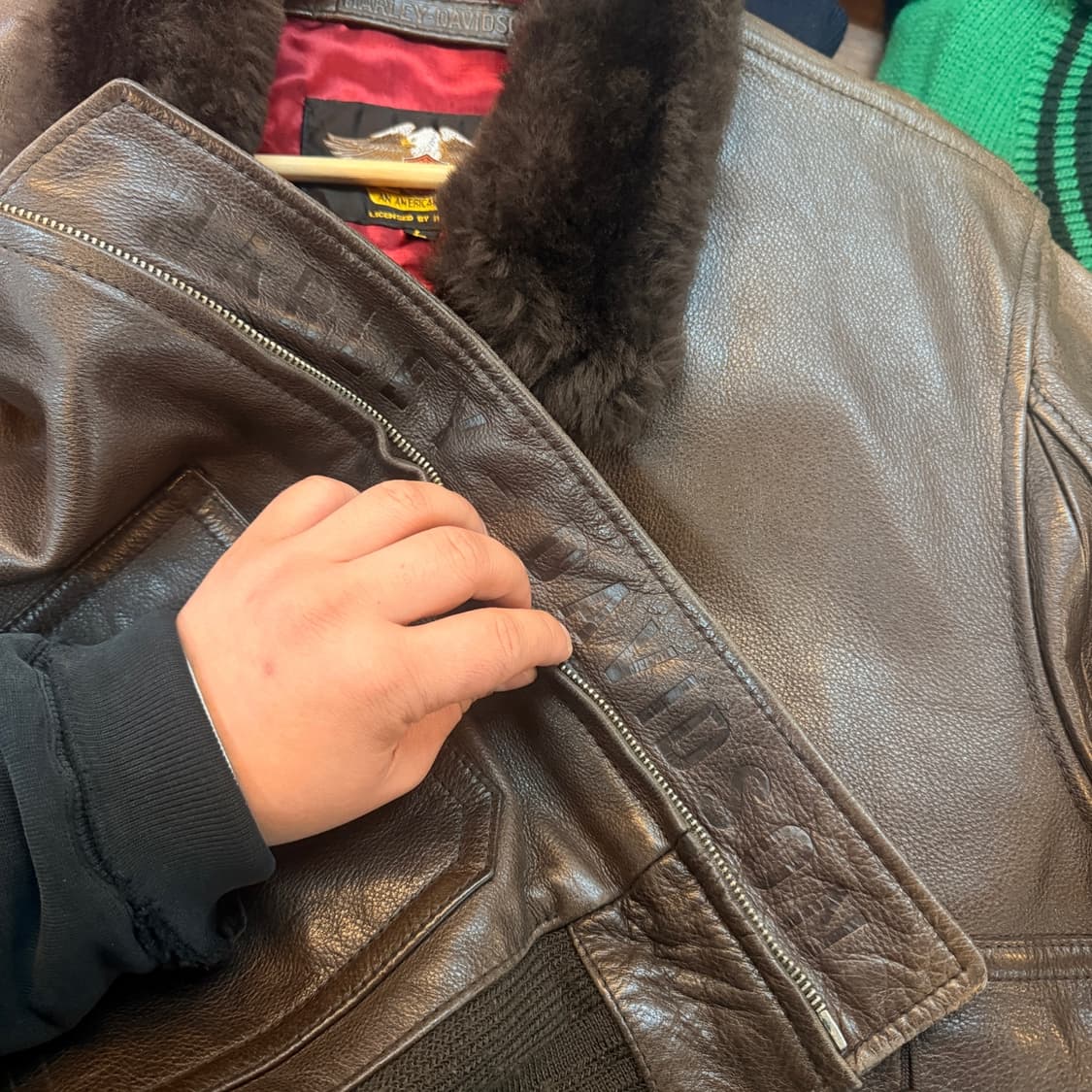 할리 데이비슨 g-1 카우레더 가죽 플라이트 자켓 상품이미지10