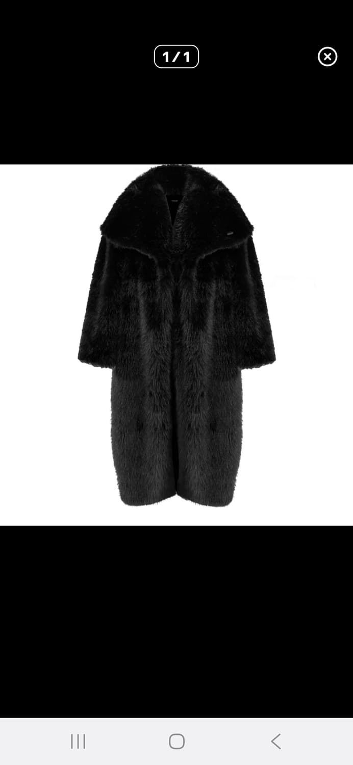 (새제품) 오도어 퍼자켓 에코퍼 롱코트 블랙 상품이미지2