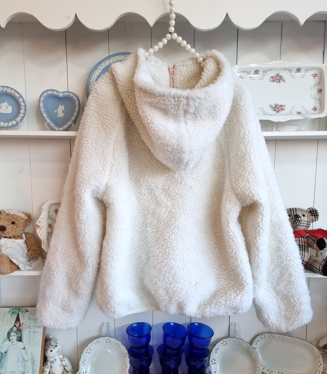 (리즈리사돌) 보아 플리스 후드 집업 상품이미지4