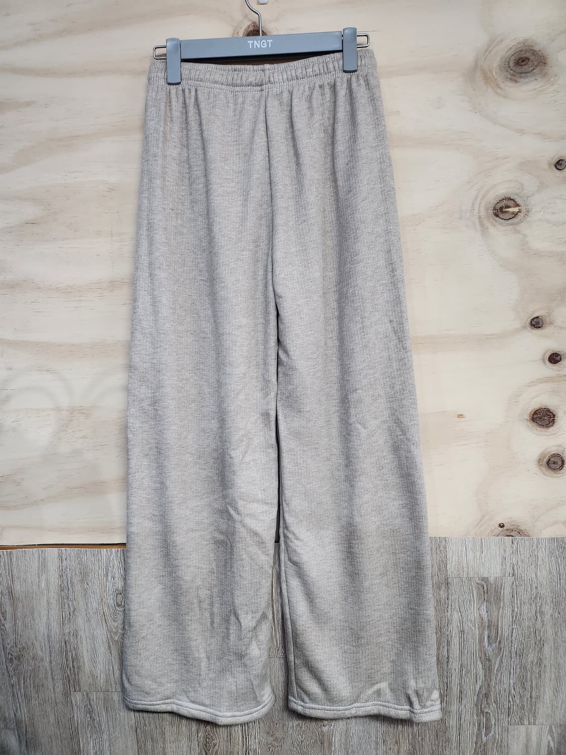 506) 여성 기모 베이지 와이드 팬츠 상품이미지1