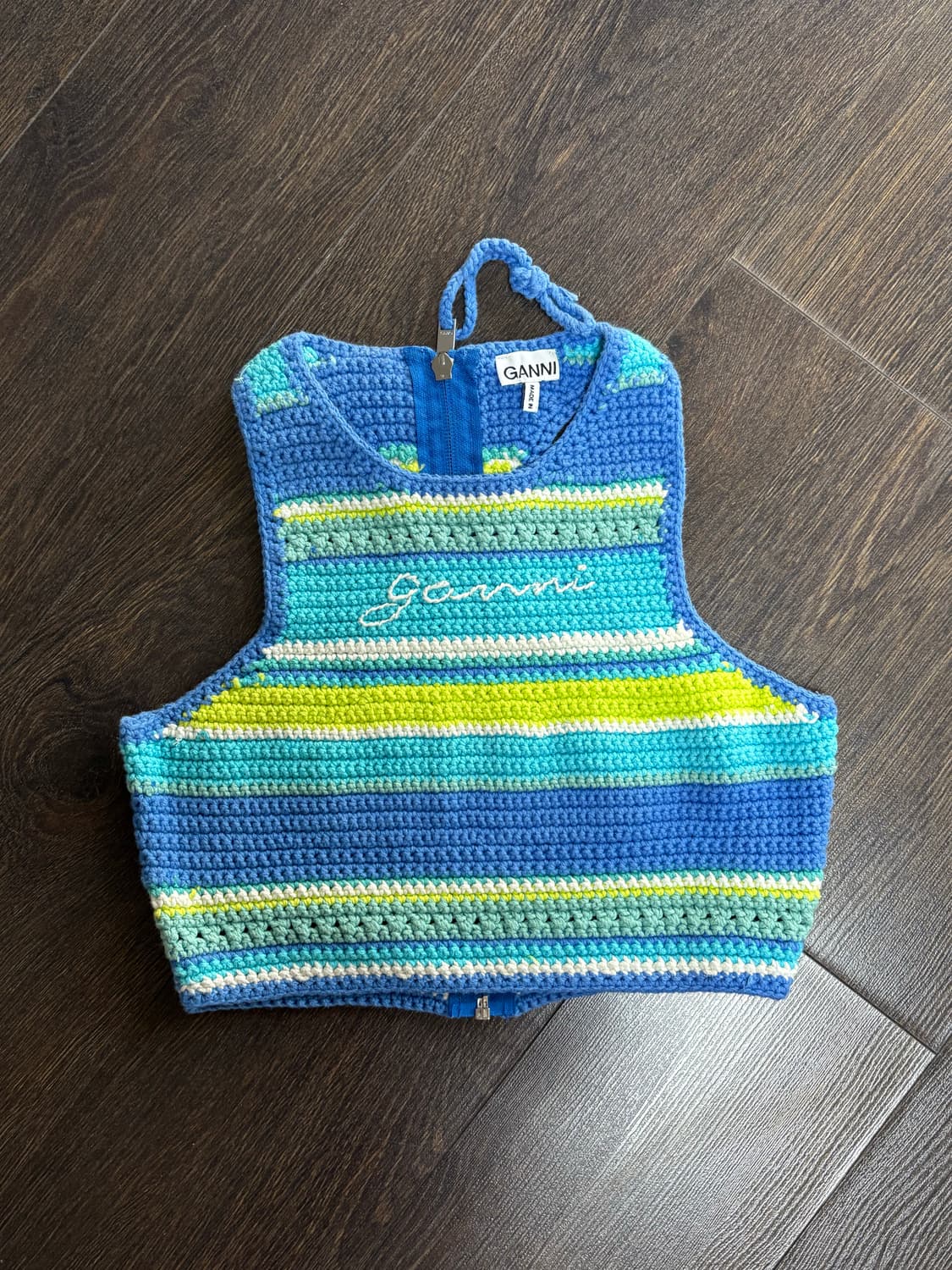 가니 크로셰 슬리브리스 비키니 탑 상품이미지5