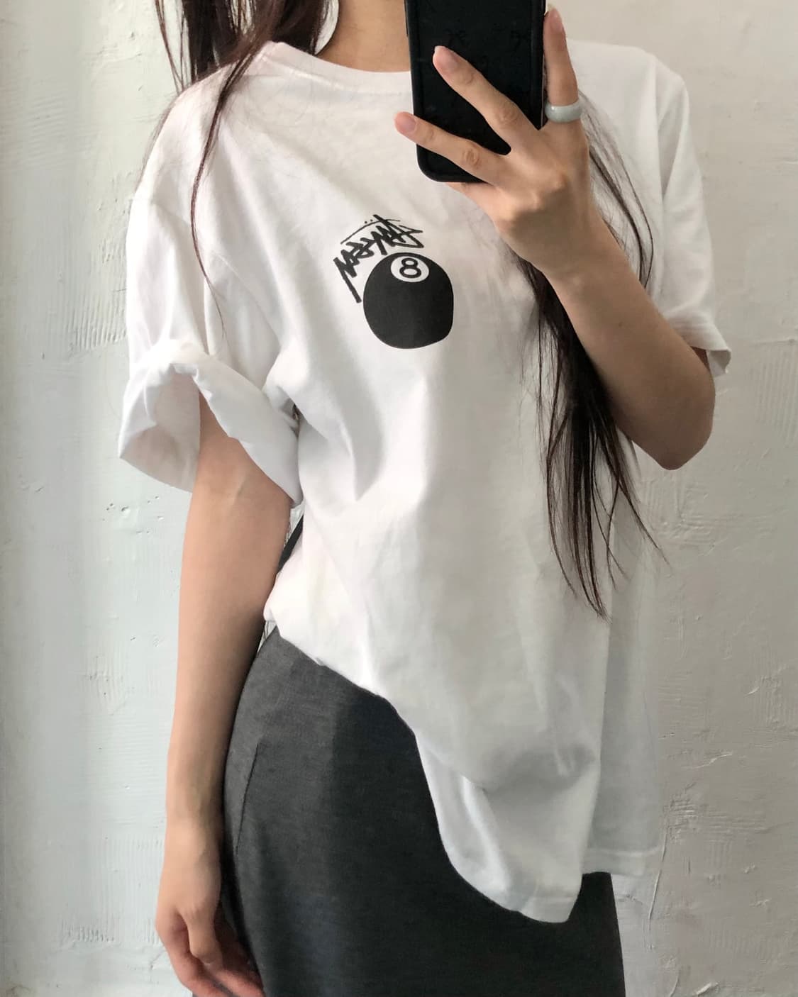 Stussy 스투시 8볼 화이트 티셔츠 상품이미지1