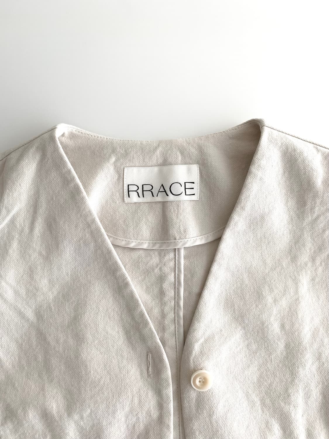 Rrace 볼륨 코튼 셔츠/자켓 아이보리 상품이미지1