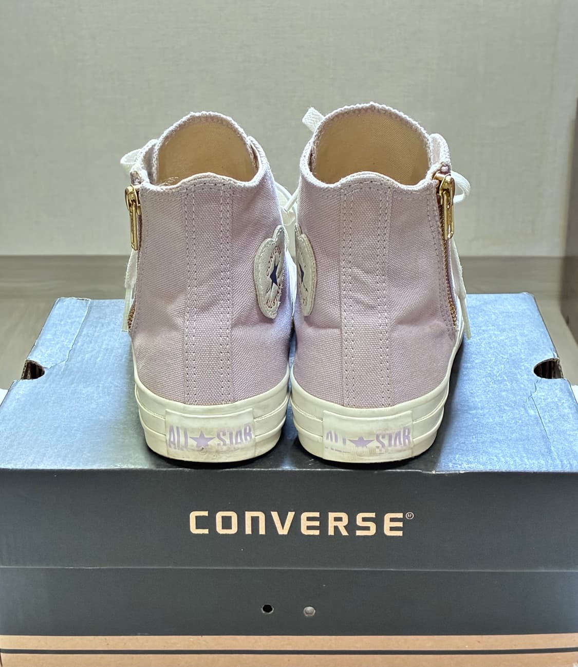 [일본한정판] 컨버스 하트패치 Z 하이 라일락 (지퍼 모델) 230 상품이미지6