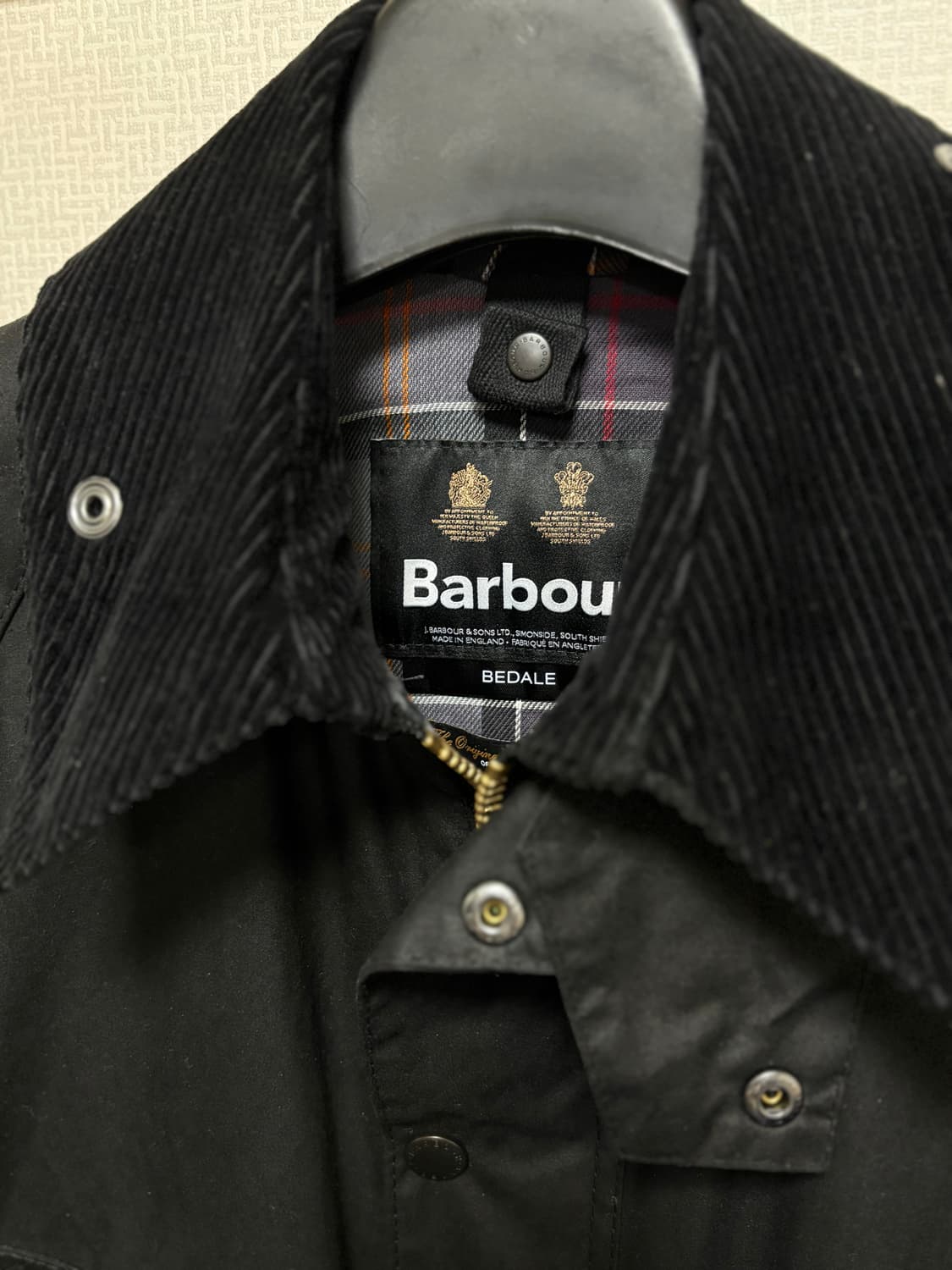 (38)바버 비데일 블랙 왁스자켓 루이스레더 어딕트클로즈 부코 상품이미지2