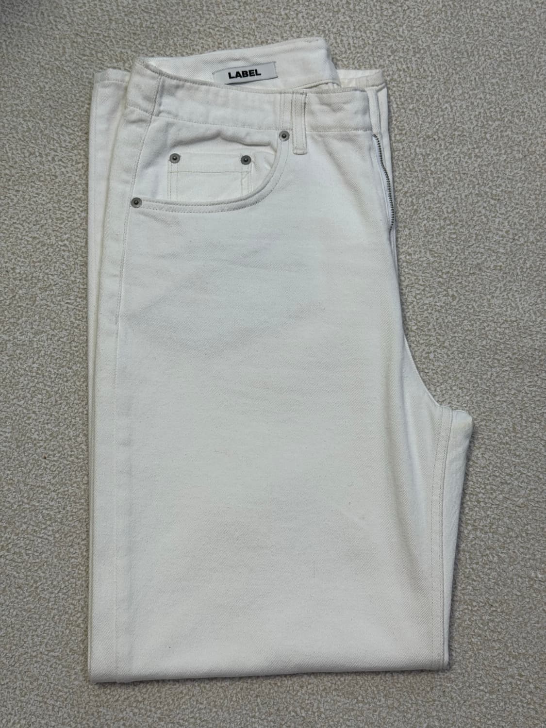 라벨아카이브 루즈핏 진 오프화이트 4사이즈 상품이미지2