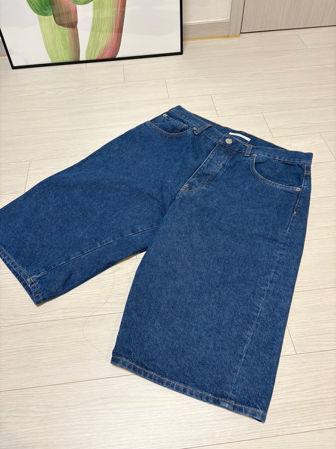 선플라워 트위스트 데님 쇼츠 32사이즈 상품이미지4