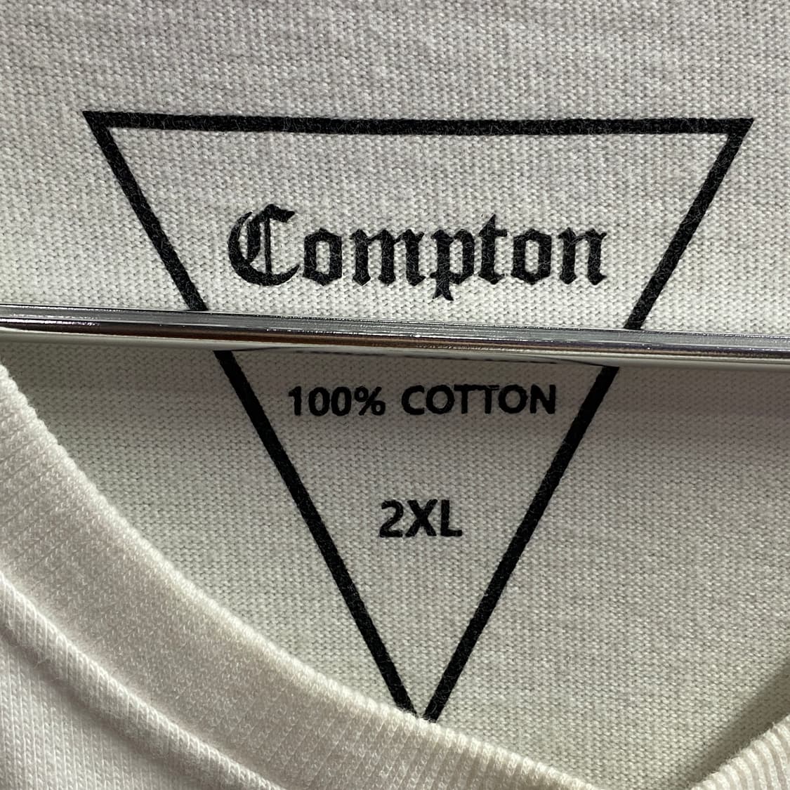 compton 센터로고 화이트 반팔티 B1784 상품이미지3