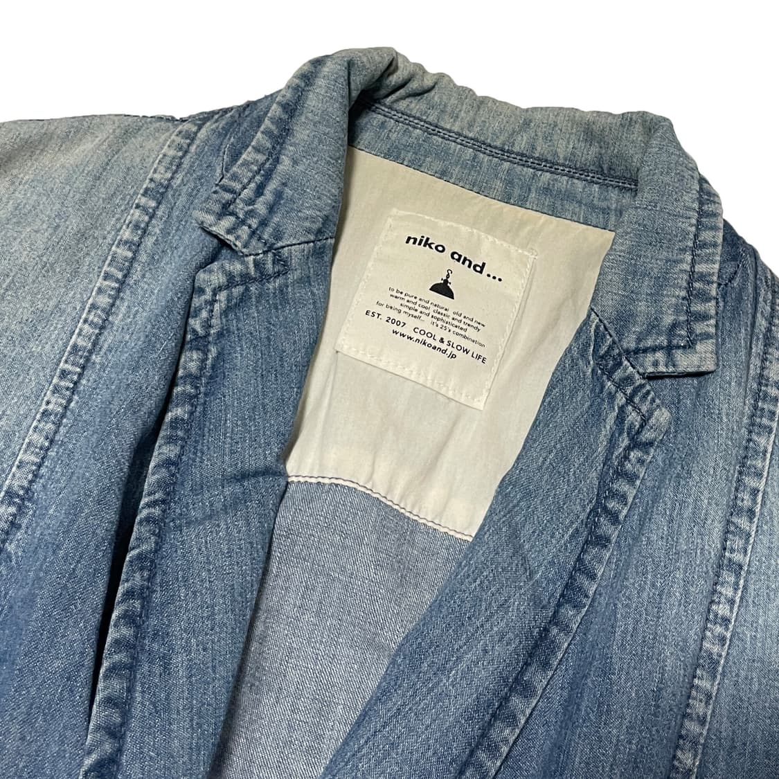 Niko and 니코앤드 데님 로브 코트 상품이미지5