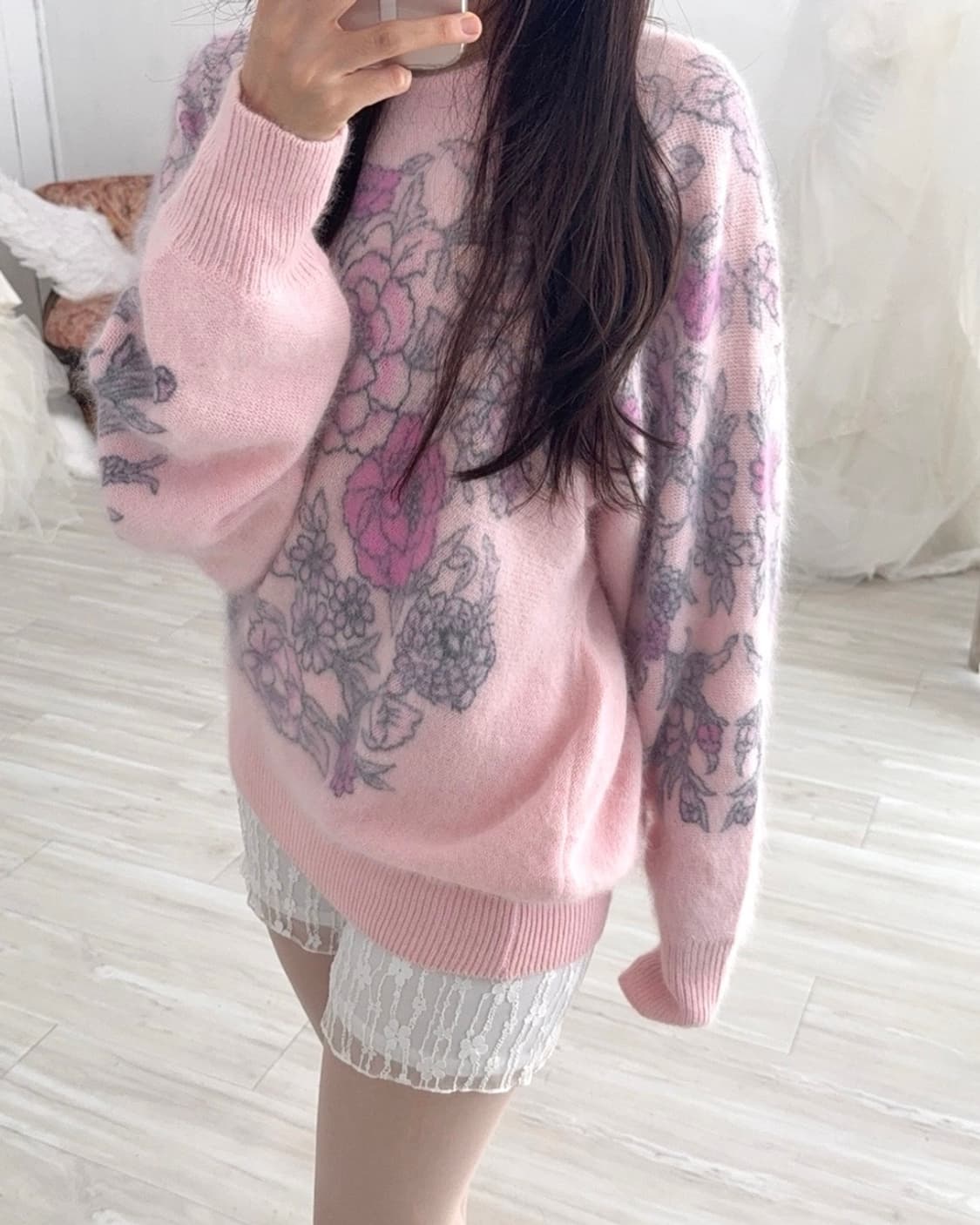 White lace pants 상품이미지5