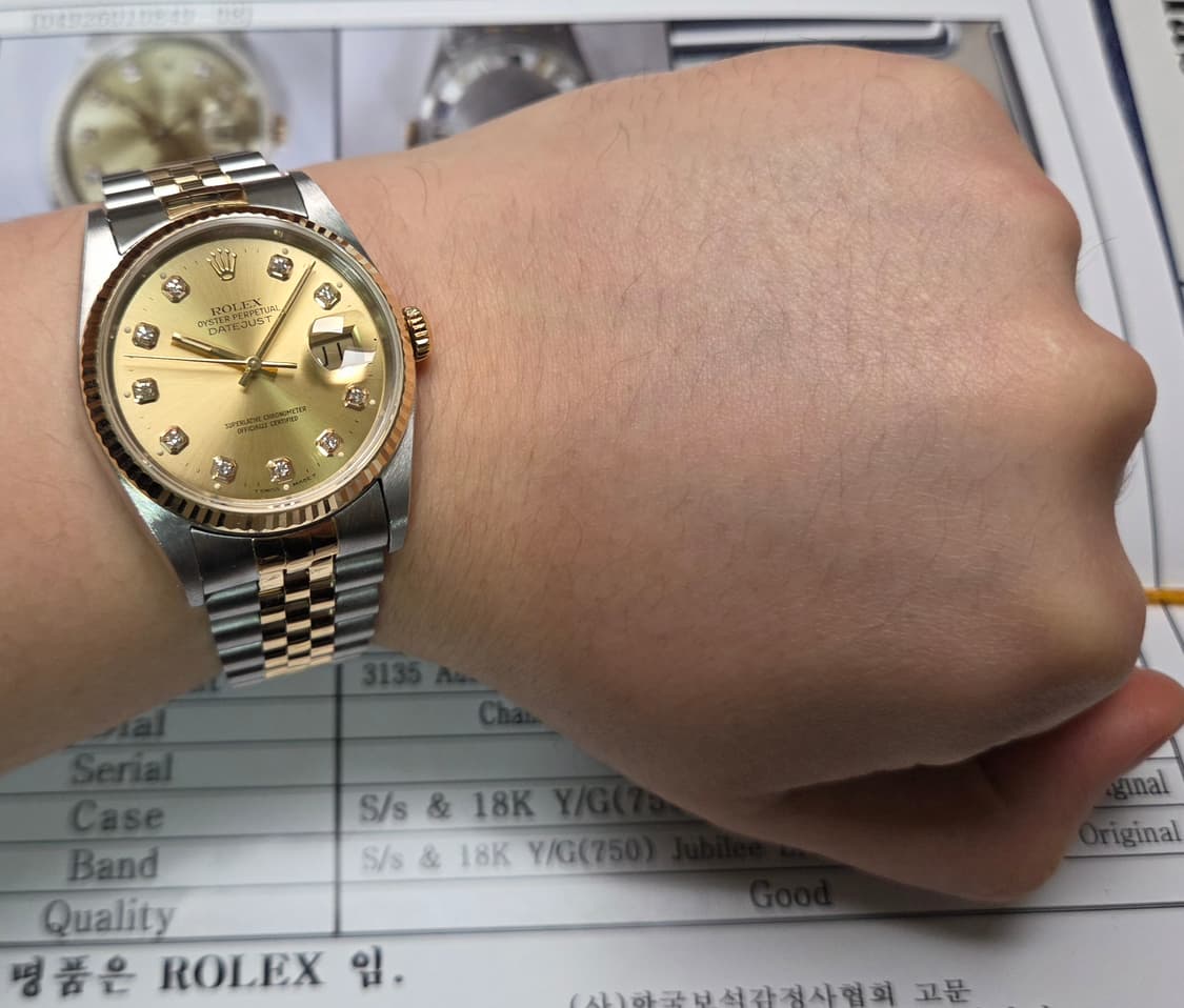 롤렉스 데이저스트 16233 18K콤비 샴골판 10P다이아 쥬빌리줄 (감 상품이미지8