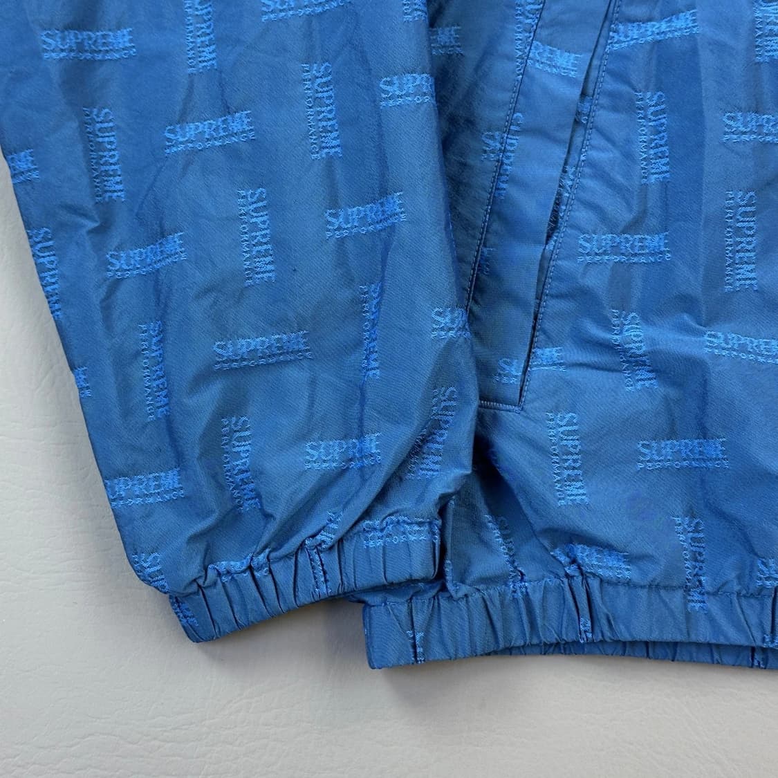 16SS 슈프림 자카드 윈드브레이커 블루 상품이미지5
